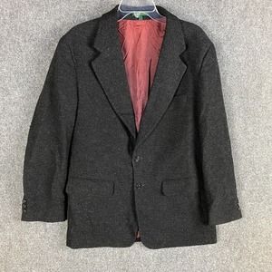 Club Room Blazer Suit Men's Medium Knit Charcoal Wool‎ Blend Adults M